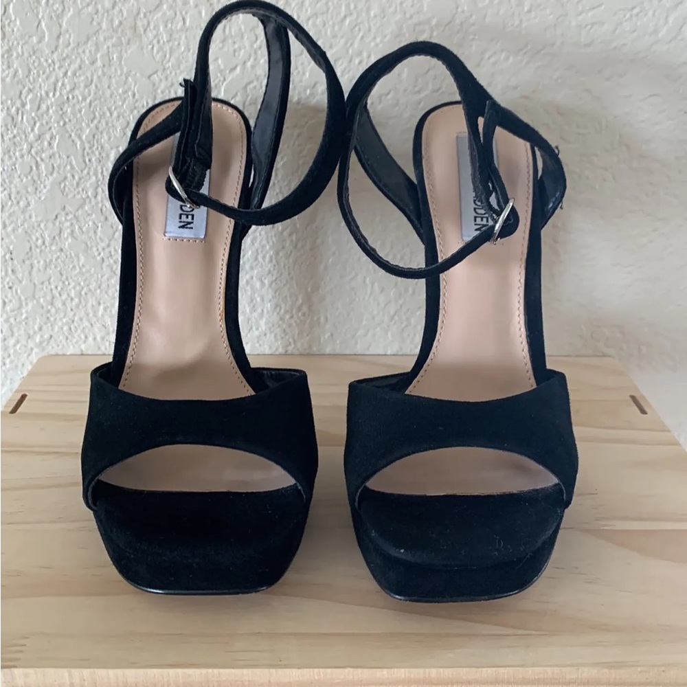 Steve Madden Black Strappy Heels